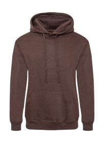 Fleece Pullover Hoodie (Color: BROWN, size: L)